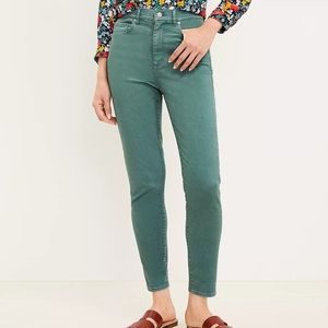 LOFT Marina Green High Rise Skinny Jeans